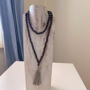 Brown beaded necklace